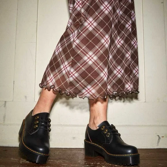 Dr Martens - Leona Lug Derby platform Black size 5 NEW Women's Shoes - Picture 5 of 5